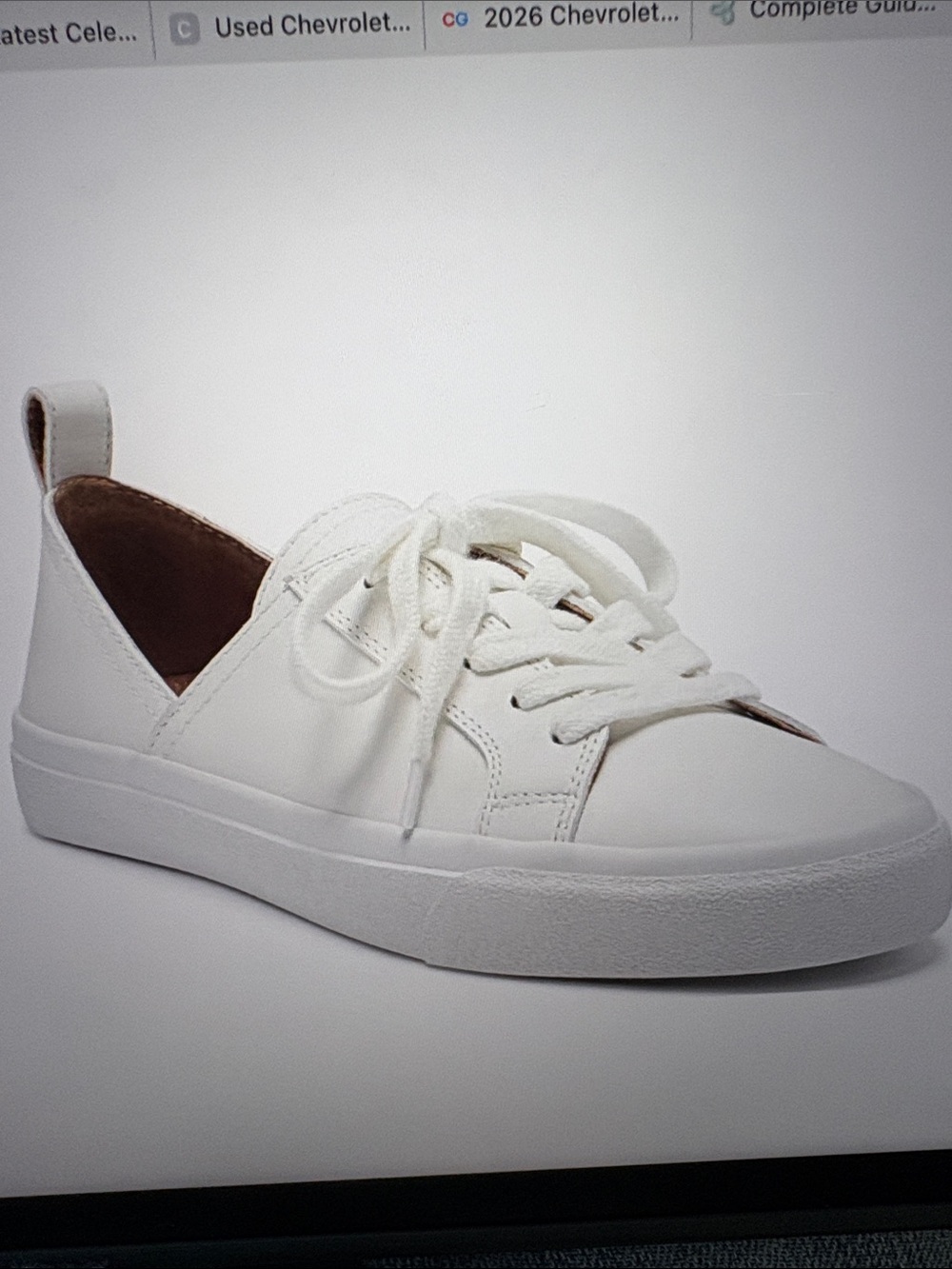 Lucky Brand Dansbey Leather Sneaker White Size 9
